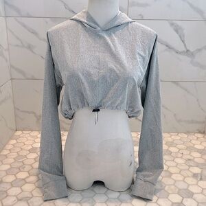FIVE Dancewear No Sweat Gray Airbrushed Cropped Hoodie Size S